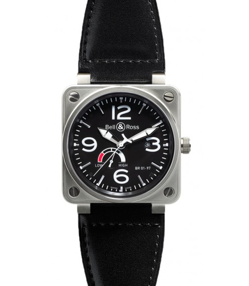 Bell & Ross Power Reserve 46mm Mens Watch Replica BR 01-97 Steel Black